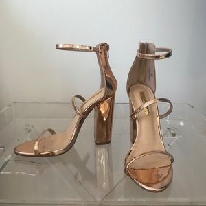 ROSE GOLD HEELS - worn once!